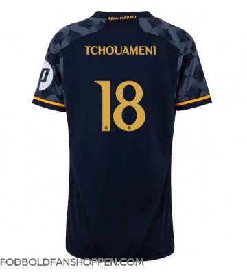 Real Madrid Aurelien Tchouameni #18 Udebanetrøje Dame 2023-24 Kortærmet